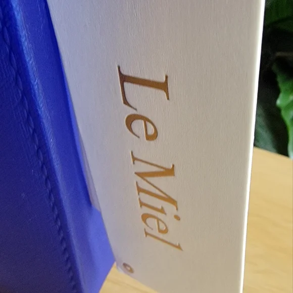 LA MIEL True Blue and Gold Studded Crossbody Bag & Rainbow Moonstone Bracelet. - Picture 11 of 12